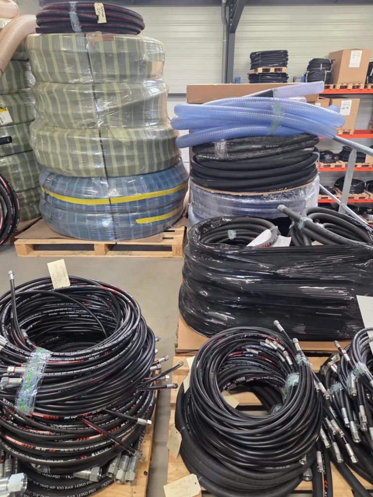 Flexibles entreposés dans l'atelier de BLAM